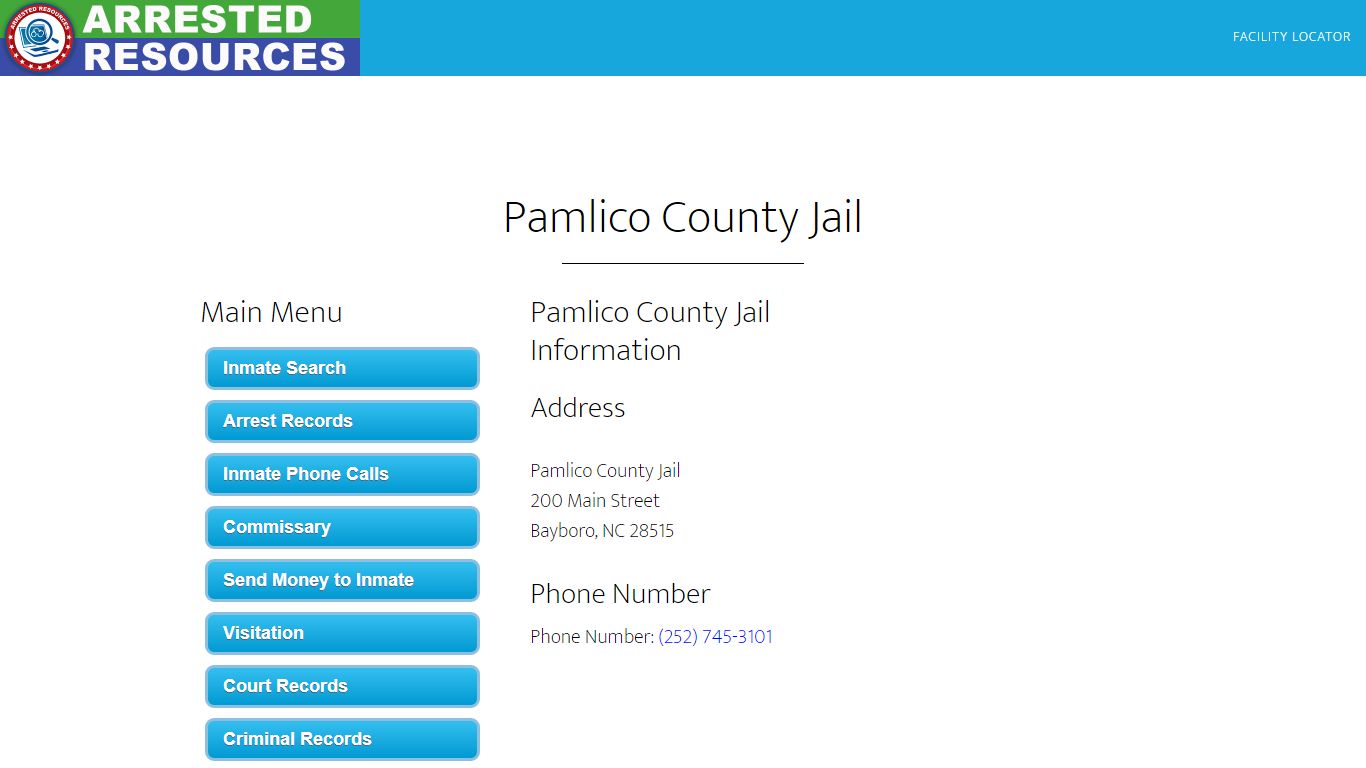 Pamlico County Jail - Inmate Search - Bayboro, NC - Arrested Resources